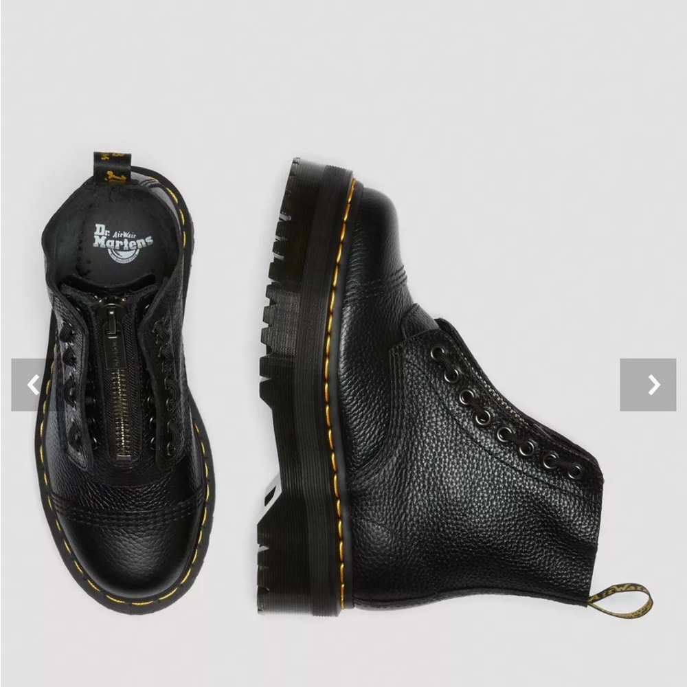 Dr. Martens Sinclair Milled Nappa Leather Platform Boots - Picture 5 of 13